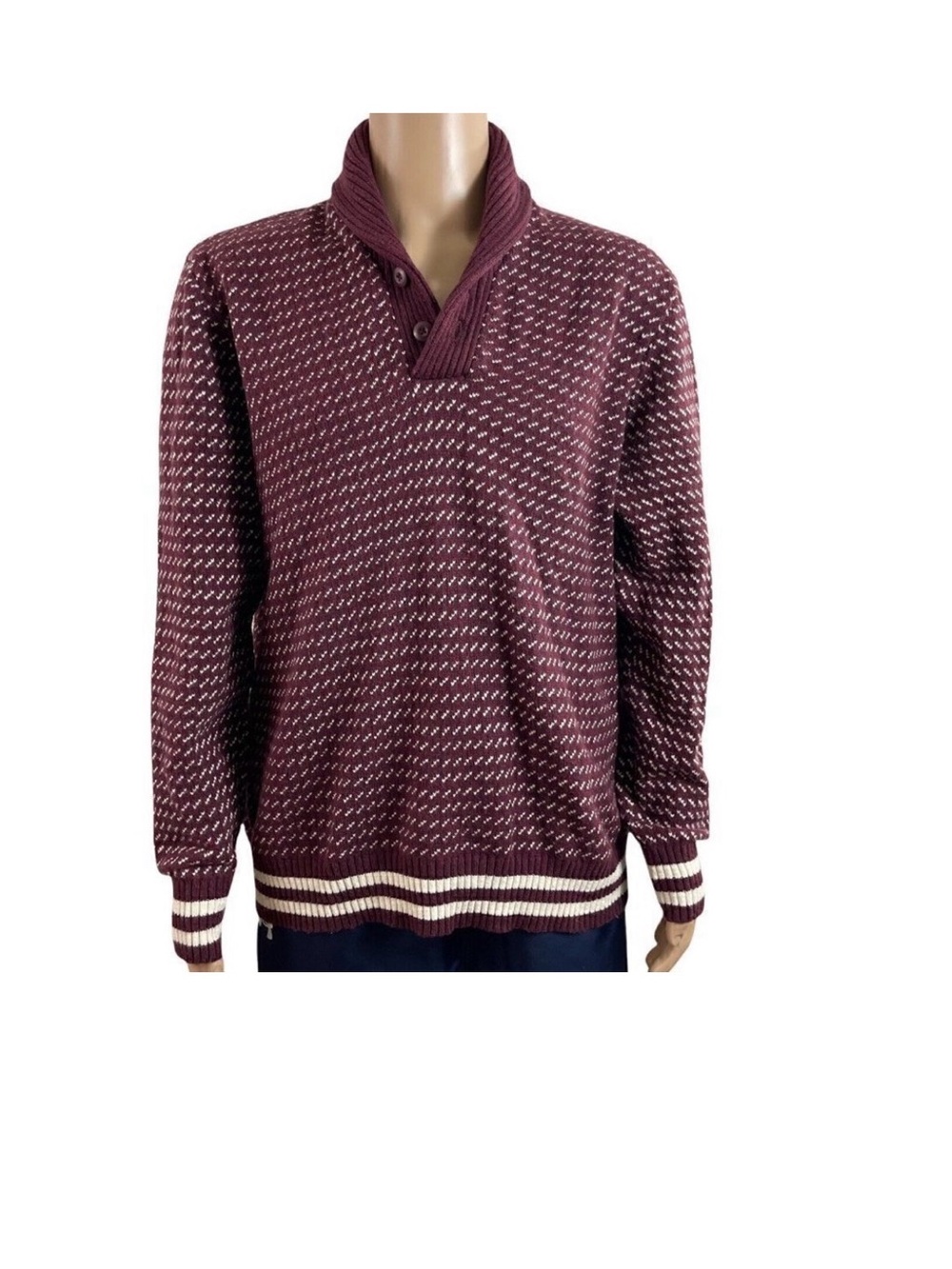 American Eagle Outfitters Men’s Cotton Wool blend Collared Pullover Sweater XXL
